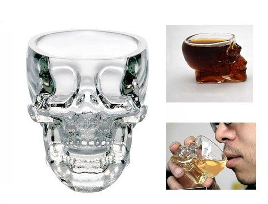 Crystal skull shotteglass (2 stk)