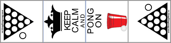 Beer Pong Bord - Keep Calm And Pong On